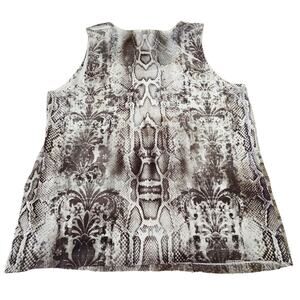 Chico's Sleeveless Sequined Snake Pattern Top Size 3 Stretchy Vtg. Made In USA